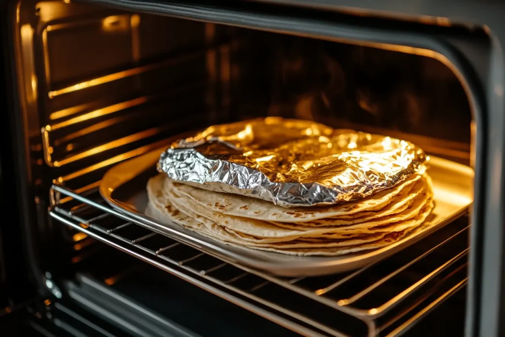 Can you put tortillas in the oven?