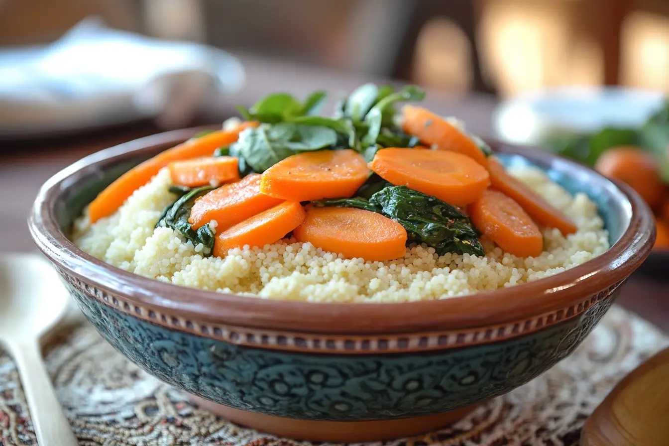 Carrot and Spinach Recipes with Couscous