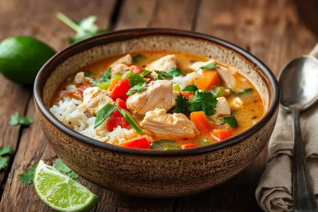 Chopt spicy chicken soup recipe with rice