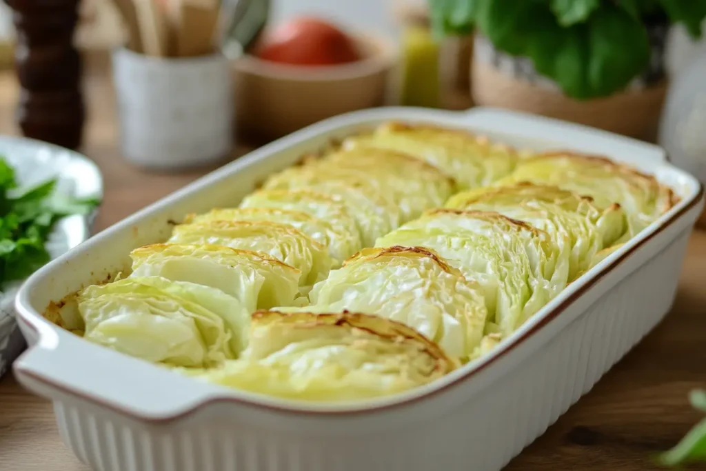 How do you cut cabbage for a casserole