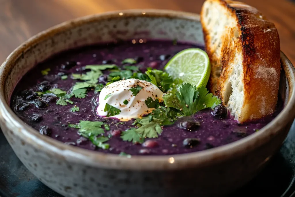 Purple Black Bean Soup Recipe