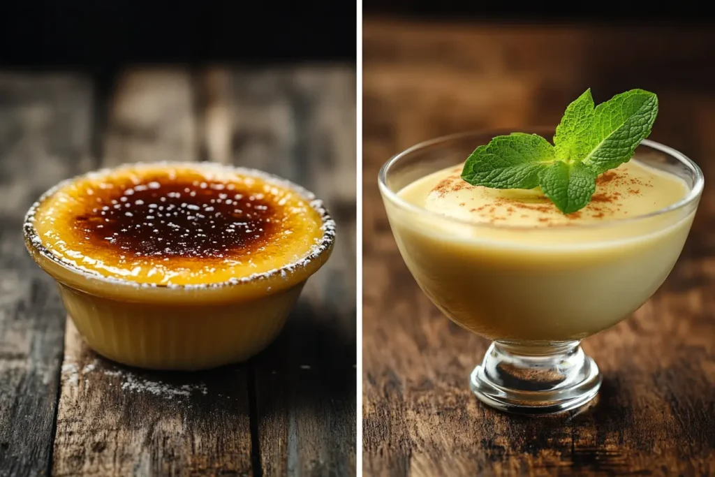 What's the difference between crème brûlée and custard